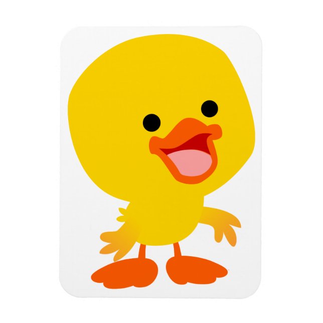 Cute Smiling Cartoon Duckling Flexible Magnet (Vertical)
