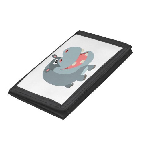 Cute Smiling Cartoon Hippo Wallet