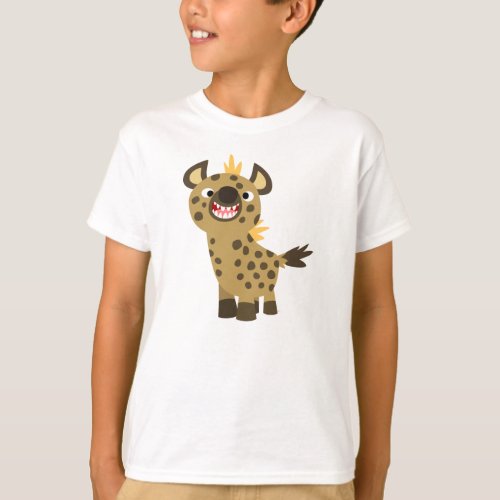Cute Smiling Cartoon Hyena Children T_Shirt
