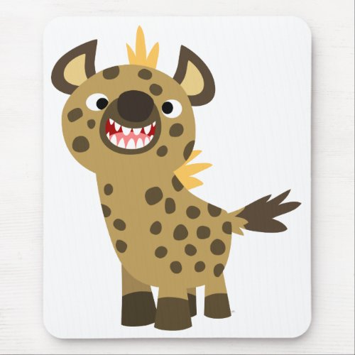 Cute Smiling Cartoon Hyena Mousepad