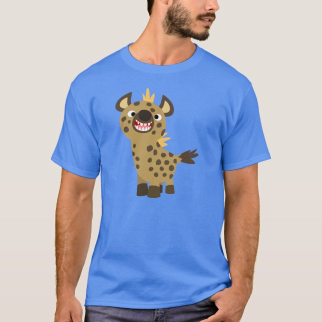 Cute Smiling Cartoon Hyena T-Shirt (Front)