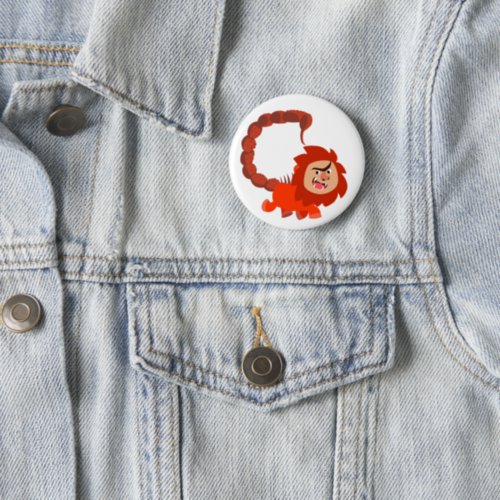 Cute Smiling Cartoon Manticore Button Badge