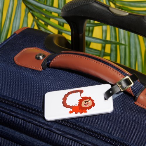 Cute Smiling Cartoon Manticore Luggage Tag