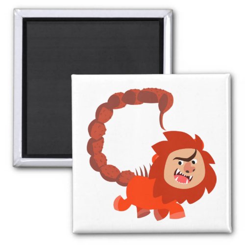 Cute Smiling Cartoon Manticore Magnet