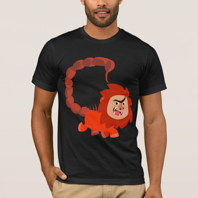 Cute Smiling Cartoon Manticore T-Shirt (Front)