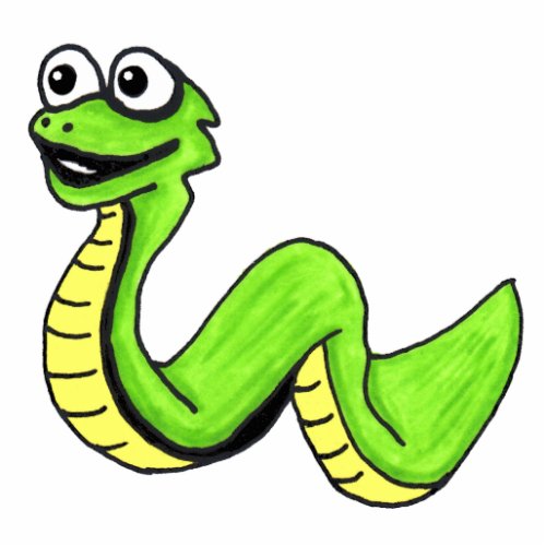 Cute Smiling Cartoon Snake Statuette