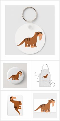 Cute Smiling Cartoon Thylacosmilus