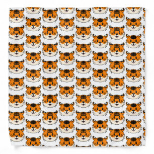 Cute Smiling Cartoon Tiger Bandana