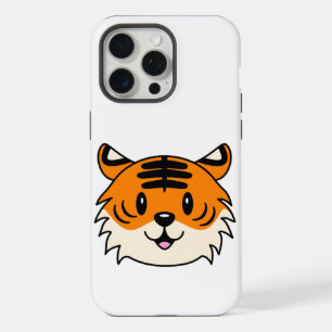 Cute Smiling Cartoon Tiger iPhone 15 Pro Max Case