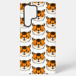 Cute Smiling Cartoon Tiger Samsung Galaxy S22 Ultra Case