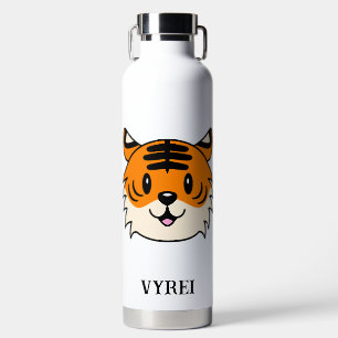Cute Smiling Cartoon Tiger Water Bottle