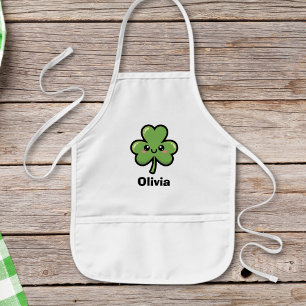 Cute Smiling Clover Kids' Apron