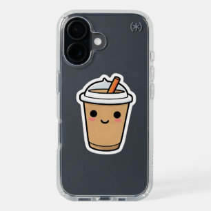 Cute Smiling Coffee Cup Kawaii Sticker iPhone 16 Case