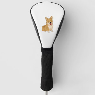 Cute smiling corgi golf head cover