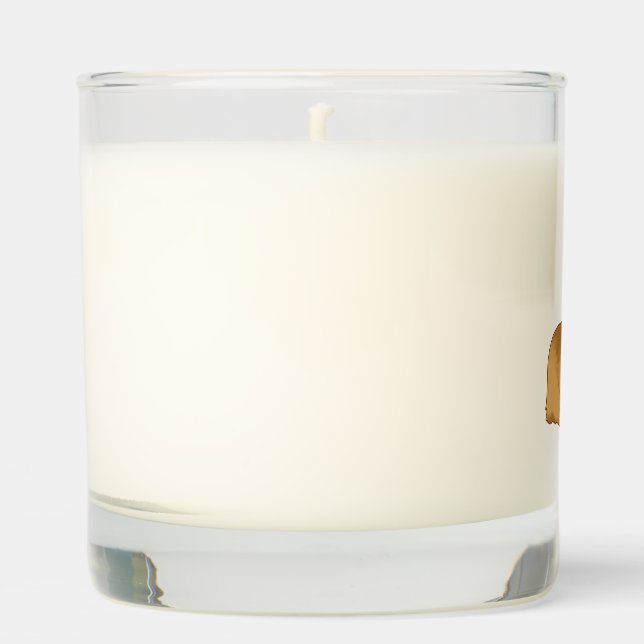 Cute smiling corgi  scented candle (Front)