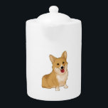 Cute smiling corgi teapot<br><div class="desc">Cute smiling corgi</div>