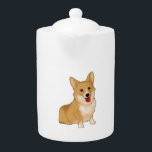 Cute smiling corgi  teapot<br><div class="desc">Cute smiling corgi</div>