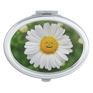 Cute Smiling Daisy Makeup Mirror