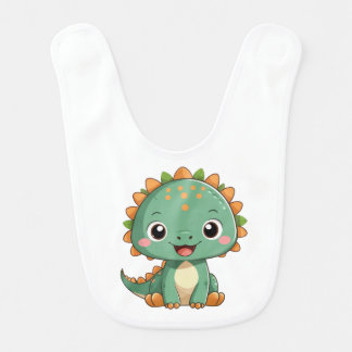 Cute Smiling Dinosaur Baby Feeding Bib