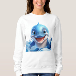 Cute smiling dolphin sweatshirt