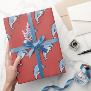 Cute Smiling Dolphin Wrapping Paper