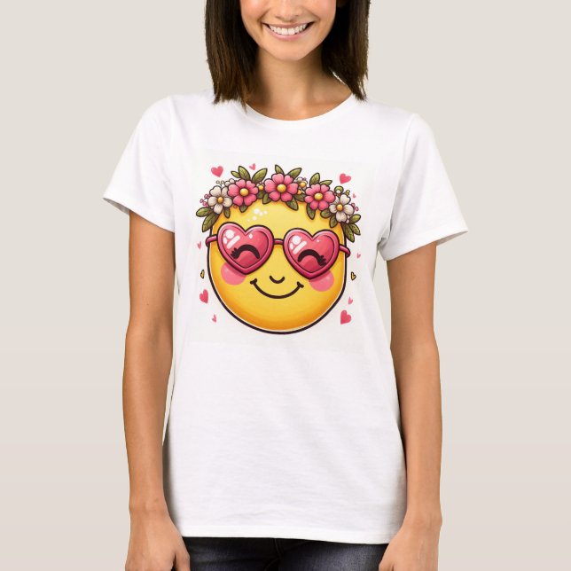 cute smiling emoji  T-Shirt (Front)