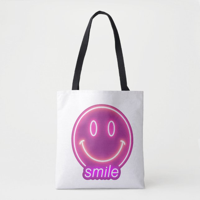 Cute Smiling Face Pillow – Cheerful Home Decor” Tote Bag (Front)