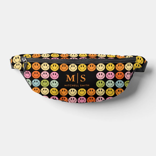 Cute Smiling Faces Colorful Customizable Fanny Pack (Lay Down)