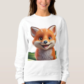 Cute smiling fox sweatshirt