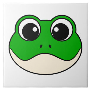 Cute Smiling Frog Ceramic Tile