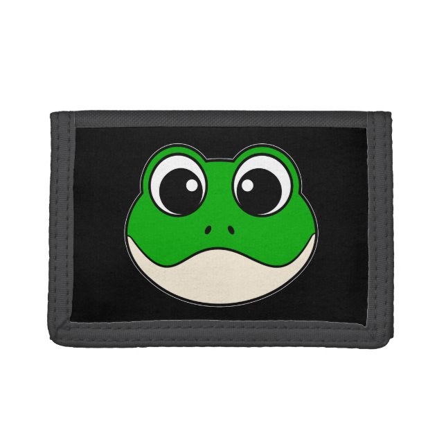 Cute Smiling Frog Trifold Wallet (Front)