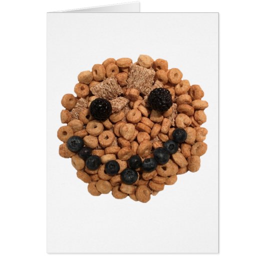 Cute Smiling Fruit and Cereal Face Cards (Front)