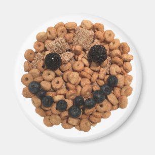Cute Smiling Fruit and Cereal Face Magnet