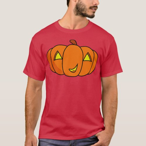 Cute Smiling Halloween Pumpkin T_Shirt
