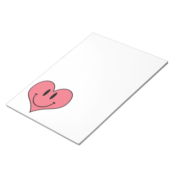 Cute Smiling Heart, Valentine's Love Sweetheart Notepad