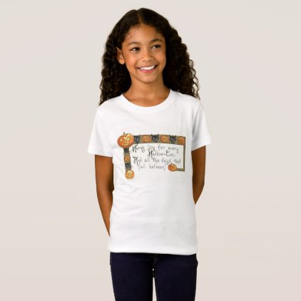 Cute Smiling Jack O Lantern Black Cat T-Shirt