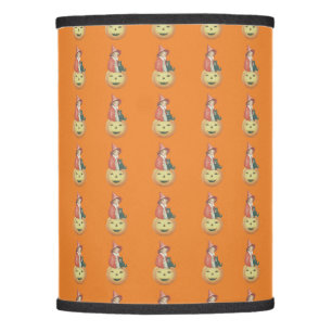 Cute Smiling Jack O Lantern Witch Black Cat Lamp Shade