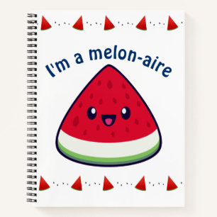Cute Smiling Kawaii Watermelon Notebook