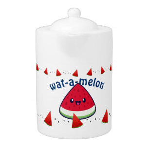 Cute Smiling Kawaii Watermelon Teapot