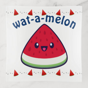 Cute Smiling Kawaii Watermelon Trinket Tray