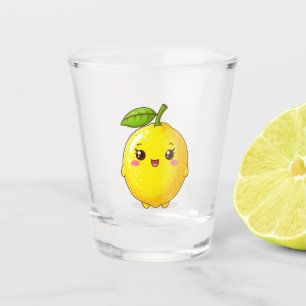 Cute Smiling Lemon Character Shot Glass