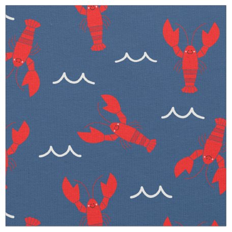 Lobster Intarsia Knit - Classic Navy