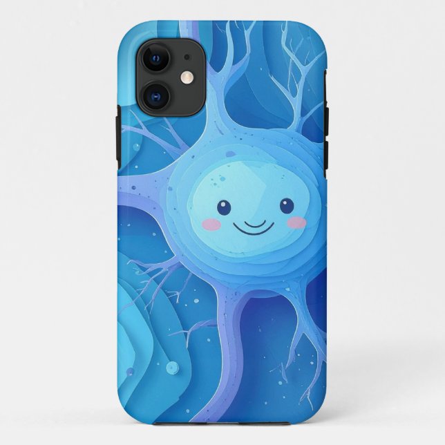 Cute Smiling Neuron iPhone / iPad case (Back)