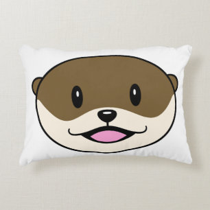 Cute Smiling Otter Accent Pillow
