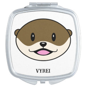 Cute Smiling Otter Compact Mirror