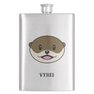 Cute Smiling Otter Flask