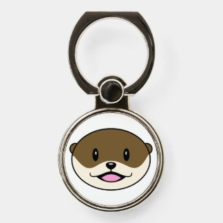 Cute Smiling Otter Phone Ring Stand