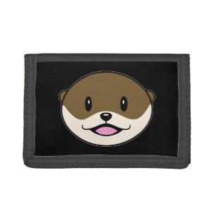 Cute Smiling Otter Tri-fold Wallet