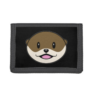Cute Smiling Otter Trifold Wallet