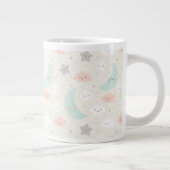 Cute Smiling Pastel Sky Pattern Giant Coffee Mug (Right)
